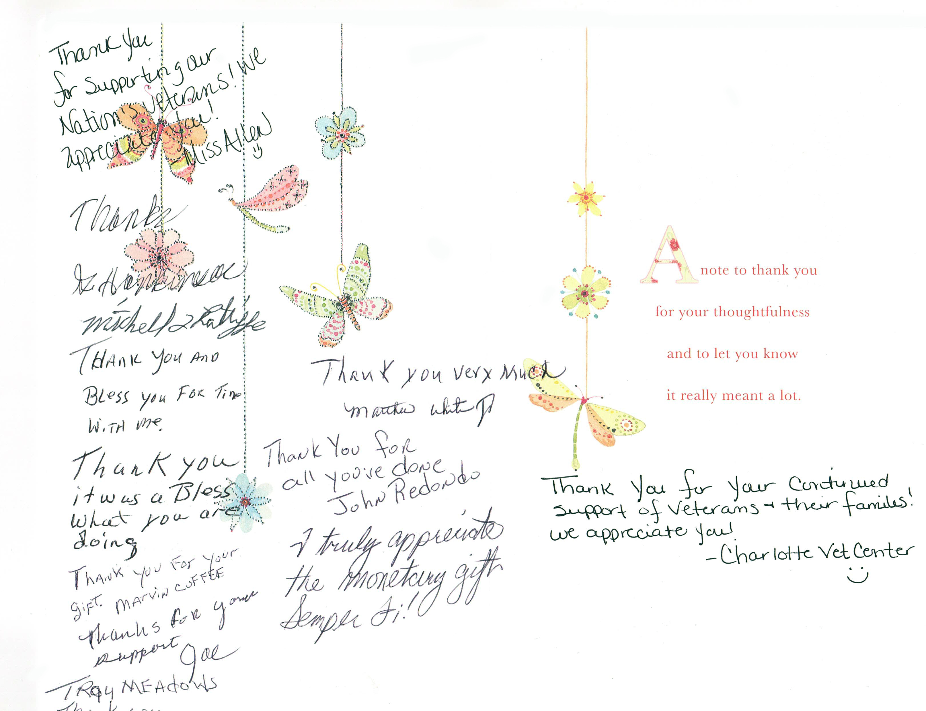 Charlotte Vet Center Thank You